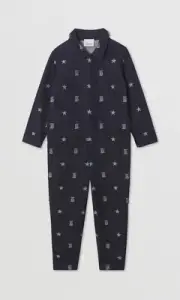Authentic NEW BURBERRY Kids Youth Girls JUNO TB / Star Navy Denim Jumpsuit 10Y