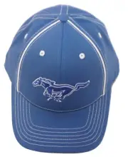 FORD MUSTANG ROYAL HAT WITH RUNNING HORSE LOGO ON FRONT