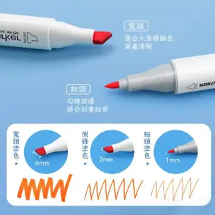 【Hergoo】36色雙頭油性馬克筆(美工麥克筆/美術畫筆/水彩筆/手繪彩色筆/塗鴉筆)