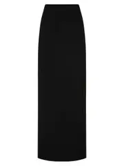Matteau | Crepe Column Skirt in Black | The UNDONE