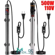 Aquarium Heater 500W, Fish Tank Heater Adjustable Temperature with 2 Suction Cup