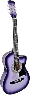 38in Cutaway Acoustic Guitar with guitar bag - Purple Burst