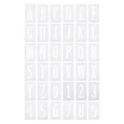 3 Inch Letter Number Stencils Alphabet Templates Set 2.4" Width, White 36pcs