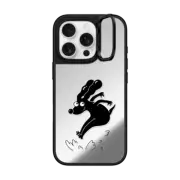 iPhone 16 Pro Mirror Ring Stand Case MagSafe Compatible Dog Splashing
