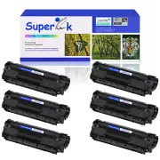 6 PACK Q2612A Toner Cartridge For HP LaserJet 1010 1012 1018 1020 M1319 M1319f