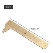 1pc Brass Sliding Gauge Vernier Caliper Ruler Measuring Tool Double Scales Mm/in