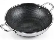 Triply Honeycomb Stainless Steel Kadai, Deep Fry Pan with Induction and Gas Stove Compatible