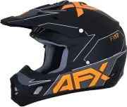 AFX 0110-6504 FX-17 Helmet - Aced - Matte Black/Orange - Small