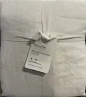 NEW Pottery Barn Belgian Flax Linen KING/CAL KING Duvet Cover~White