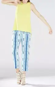 NEW BCBG LT LEMON GRASS JENINA DRAPED RACEBACK TOP SGY1U242/S381A SZ S