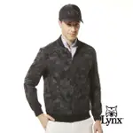 【LYNX GOLF】KOREA男款韓國進口商品經典迷彩花色MA1造型口袋設計長袖外套(淺紫色)