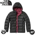 【THE NORTH FACE 女 可套接雙面防潑羽絨外套《紫紅/深灰》】5AY2/保暖外套/羽絨衣