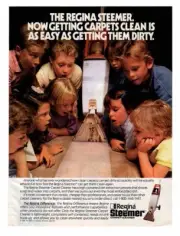 vintage 1980s magazine print ad REGINA STEEMER vacuum cleaner