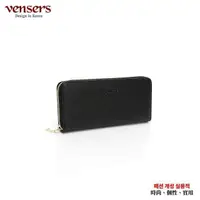 在飛比找PChome24h購物優惠-【vensers】小牛皮潮流個性皮夾(TA887514黑色長