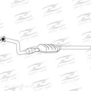 Redback Cat Conv Bolt On to suit A4 Quattro 2.6 V6 LH Cat - C1672
