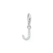 Charm Pendant Letter J Silver