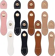 Joez Wonderful 8 Sets Leather Snap Buckles Snap Button Closure, Sew On Leather Purse Closure Fasteners for Leather Purse Wallet Bags Cell Phone Case Jacket Notebook Purse Making Supplies DIY Craft