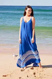 Bonnie Maxi Dress Garden Maze--TBL-07-R-GM