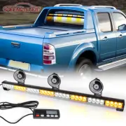 35" 32 LED Strobe Light Bar Emergency Warning Traffic Advisor Arrow-Amber White