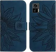 Compatible with Motorola Edge 30 Neo 5G Cover,Compatible with Motorola Edge 30 Lite 5G Flip Kickstand Card Slots Magnetic Closure Phone Case Blue