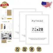 Premium 22x28 Minimalist Picture Frames - Solid Oak with Protective Plexiglass