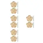 8 pcs Cabinet Door Knob Flower Shaped Cabinet Handle Brass Drawer Knob Easy To
