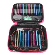 26 Pieces Aluminum Interchangeable Circular Knitting Needle Set,13 Size2168