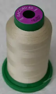 ISACORD 40, Universal Machine Embroidery Thread, 1000m, Colour 0870 Cream