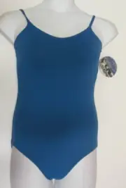 CAPEZIO Camisole Leotard Ladder Back peacockB XLAdult #3614 New shelf lined