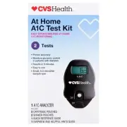 CVS A1C Test Kit Home Glucose Meter for Easy Diabetes Monitoring Results in 5...