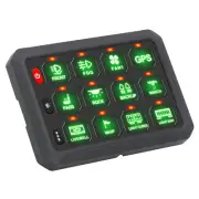 12 Gang Switch Panel 5 Brightness Levels Auxiliary Control Box DC12‑24V