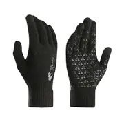 3 Peaksynthesis Merino Wool Anti-Slip/Touchscreen Winter Glove Black