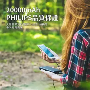 【享4%點數回饋】PHILIPS 飛利浦 PD 20000mAh行動電源 DLP7721C/96