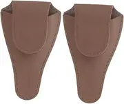 LIFKOME 2pcs Nail Clipper Leather Case Cases Nail Scissor Cuticle Cutter Bag Toenail Covers Nail Clippers Protector Pouch Protectors Nail Cuticle Scissor Bag Small Nipper Leather Coffee