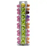 Nespresso Coffee Pods Holder Dispenser, Rack Holds 44 Capsules 360 Rotate