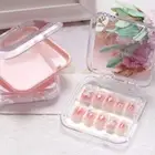Square Shape Fake Nails Organizer Display Box Plastic Nail Show Box