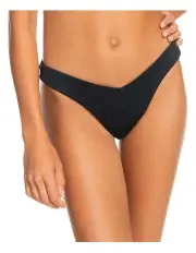 [Roxy] Love Cheeky High Leg Bikini Bottoms in Black