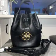 Tory Burch Convertible Miller Bucket Bag Black NWT
