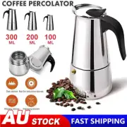 2/4/6-Cup Coffee Percolator Moka Espresso Stove Top Maker Perculator Stove NEW