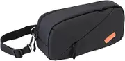 Dpofirs Carrying Case for ROG Ally SteamDeck, PU Protective Shoulder Bag with Double Zipper, Adjustable Shoulder Strap, Storage Sling Bag (Black)