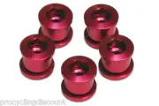 OMNI Racer WORLDS LIGHTEST Crankset Chainring Bolts Fits Shimano, Sram: RED