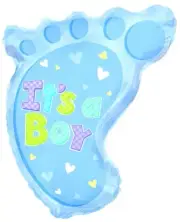 Blue/Pink Baby Feet Shape Foil Balloon/Bouquet Shower Birthday Party Decor NEW