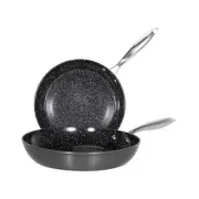 Hard Anodized Ceramic Nonstick Frying Pan Set 2 Piece - 9.5“ & 11” Egg Omelet