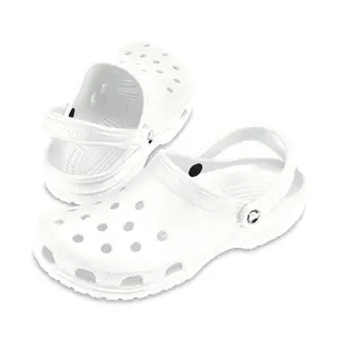 【Crocs】Classic Whi Molded 男鞋 女鞋 白色 洞洞鞋 布希鞋 卡駱馳 涼拖鞋 10001-100