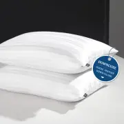 Goose down Pillows - Hotel Collection Feather Pillows Set of 2 for Back, Stomach