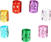 [Beatifufu] Long Lasting Metal Dreadlock Cuffs 70pcs/10 Sets Hair Cuffs Braiding Beads for Women Men Exquisite Detail