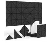 24Pack Sound Proof Foam Panels, 12"X 12"X 0.4",Acoustic Panels Self-Adhesive Bla