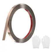 Mirrored Rose Gold Peel Stick Wall Molding Trim with Glove,0.4 Inch x 16.4 Feet