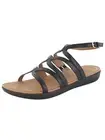 Fitflop Womens Strata Gladiator Leather Sandal Shoes, Black, US 5