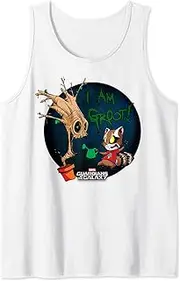 [Marvel] Groot And Rocket Cartoon I Am Groot! Portrait Tank Top